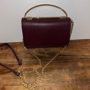 Burgundy crossbody/clutch